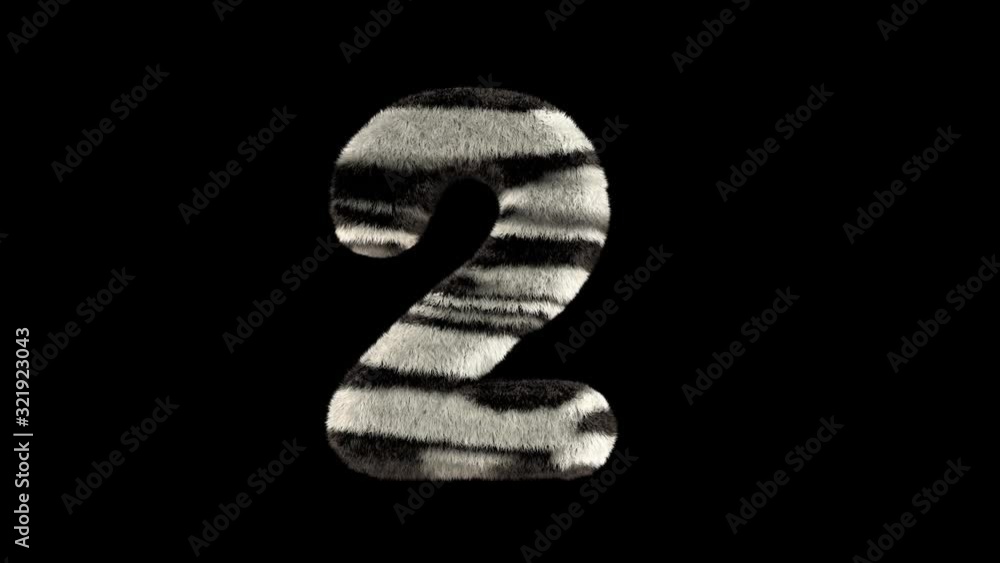 custom made wallpaper toronto digital3D animated furry hairy zoo leopard text typeface with alpha channel  2