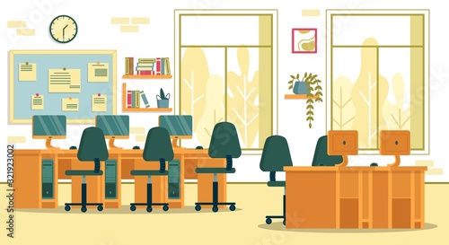 Computer Laboratory Class in Local High School