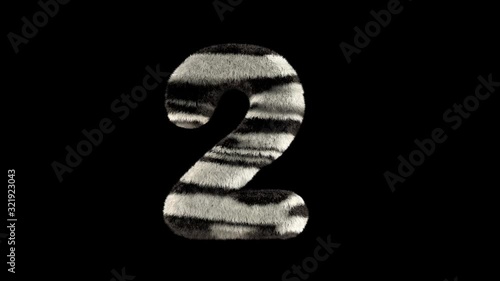 Wallpaper Mural 3D animated furry hairy zoo leopard text typeface with alpha channel  2 Torontodigital.ca