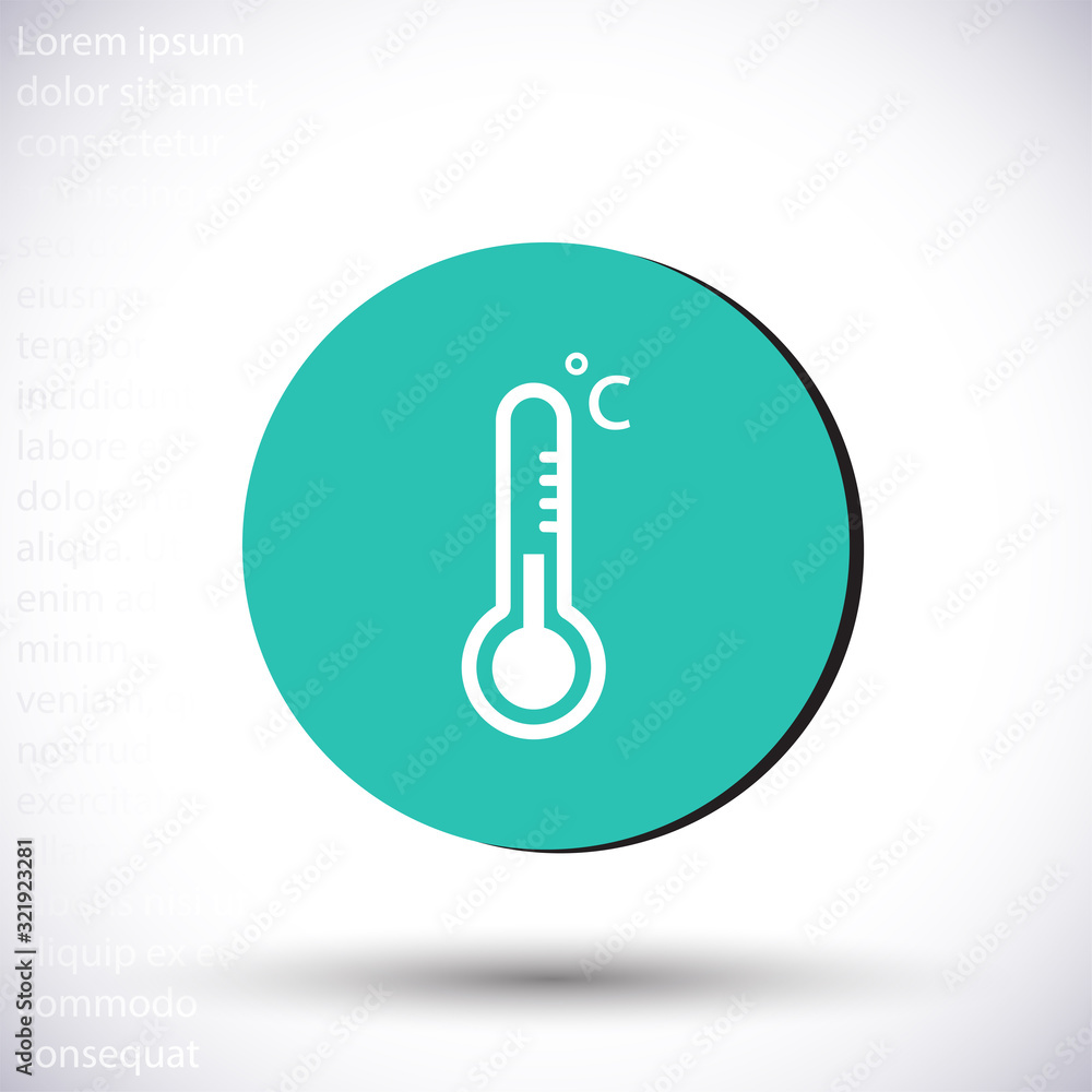 Thermometer vector icon , lorem ipsum Flat design Thermometer vector icon , lorem ipsum Flat design