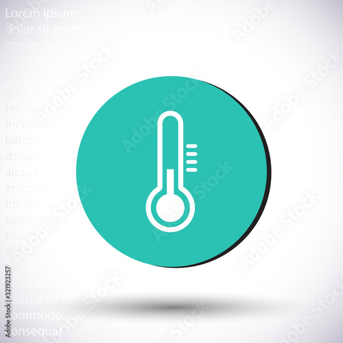 Thermometer vector icon , lorem ipsum Flat design