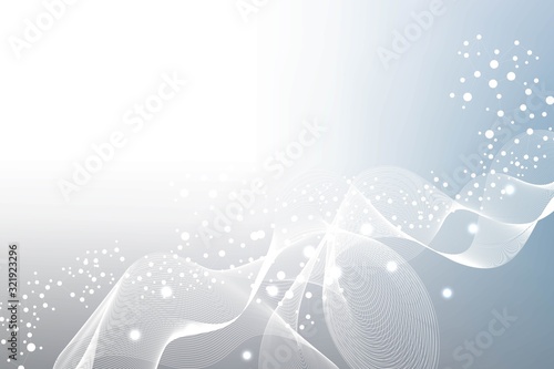 Structure molecule and communication. Dna, atom, neurons. Scientific concept for your design. Connected lines with dots. Medical, technology, chemistry, science background. Vector illustration.