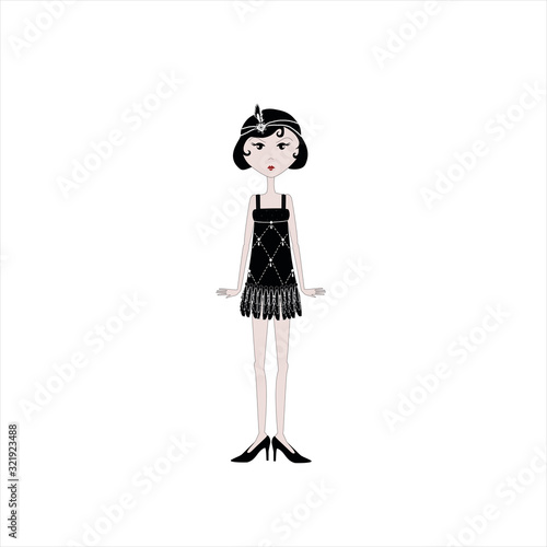 a girl from a cabaret in the style of the 20s
