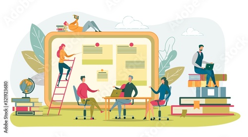 Interview with Applicant Flat Vector Illustration