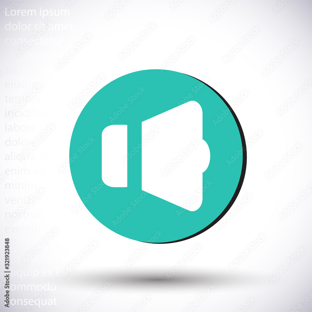 Speaker vector icon , lorem ipsum Flat design Speaker vector icon , lorem ipsum Flat design