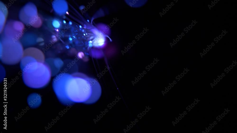 optical fiber abstraction with highlights flashing optical fiber abstraction with highlights flashing
