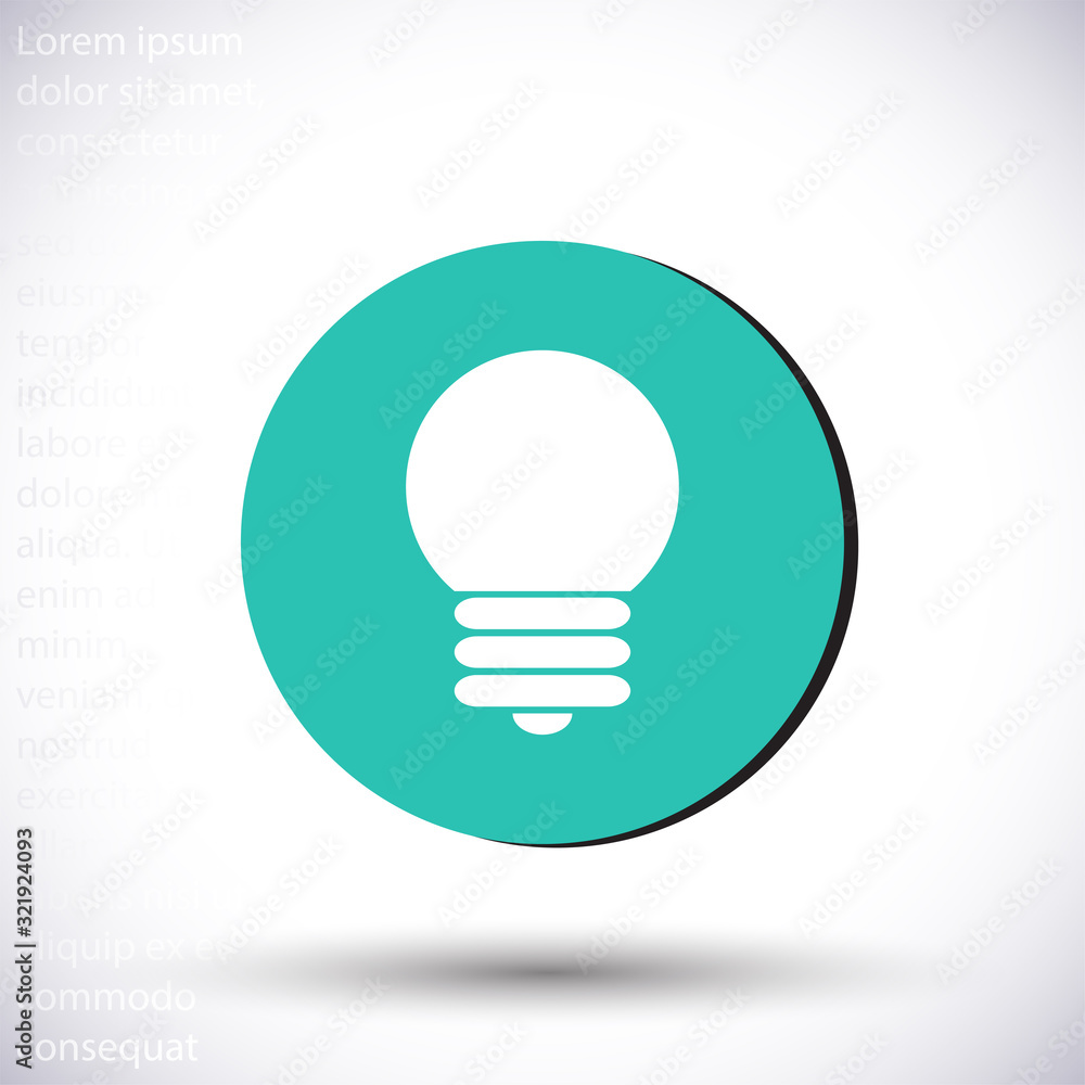 bulb vector icon , lorem ipsum Flat design bulb vector icon , lorem ipsum Flat design
