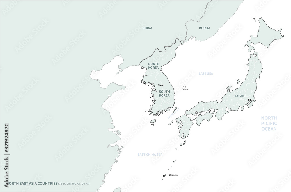 vector of korea map. dokdo map of korea.