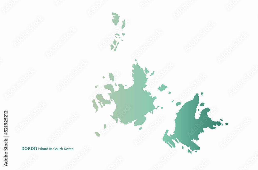 vector of korea map. dokdo map of korea.