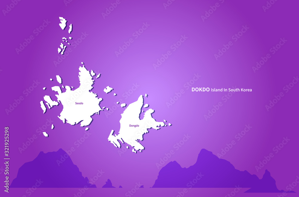 vector of korea map. dokdo map of korea. Stock Vector Adobe Stock