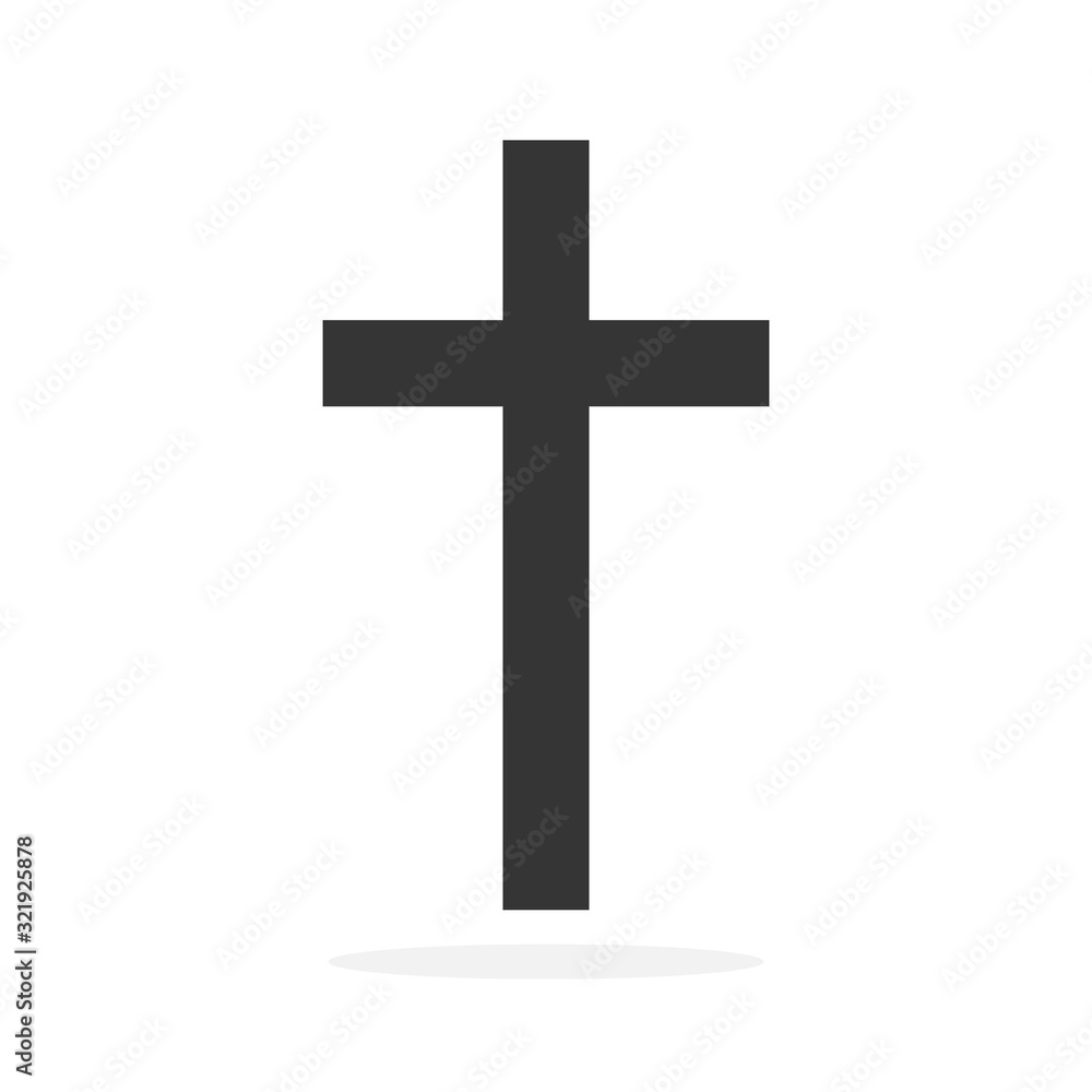 Christian Cross icon - vector.