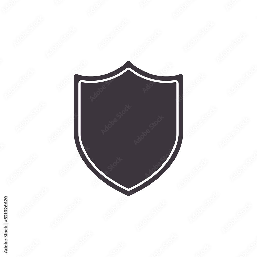 Shield icon, Vector isolated flat design illustration Shield icon, Vector isolated flat design illustration