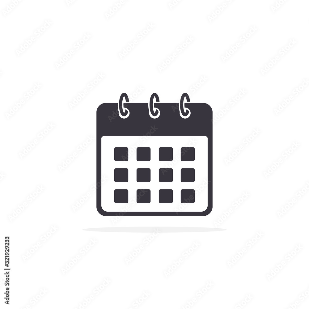 Foto Calendar Icon, Vector isolated flat design illustration