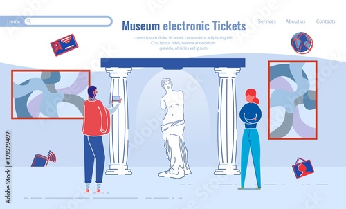Purchase Museum Electronic Tickets, Landing Page.