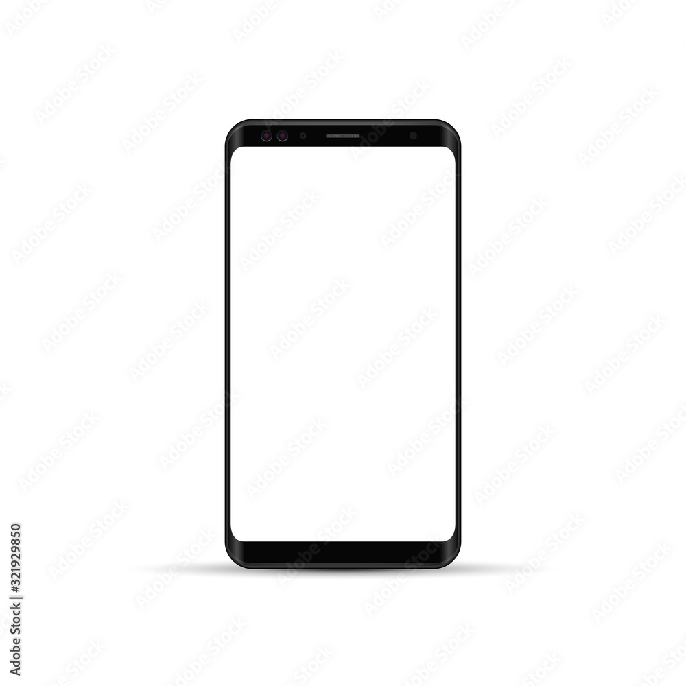Realistic smart phone mockup. Vector isolated illustration Realistic smart phone mockup. Vector isolated illustration