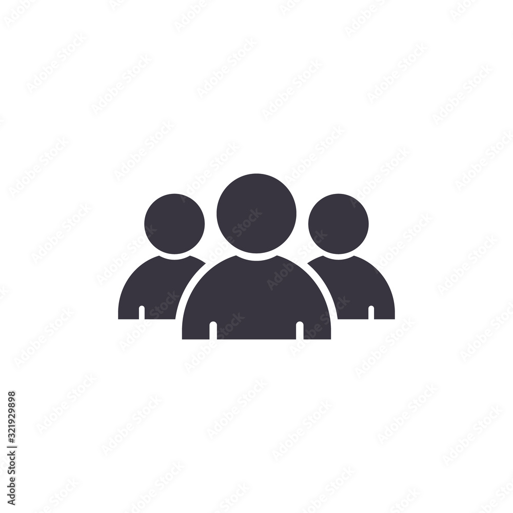 Team Icon, Vector isolated flat design illustration Team Icon, Vector isolated flat design illustration