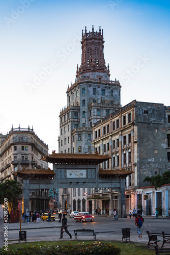 gate to china town in havana cuba