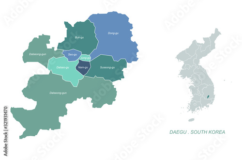 gyeongsang do map. gyeongsang-namdo and gyeongsang bukdo map. daegu map. 