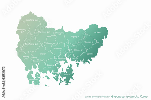 gyeongsang do map. gyeongsang-namdo and gyeongsang bukdo map. korea provinces map. 