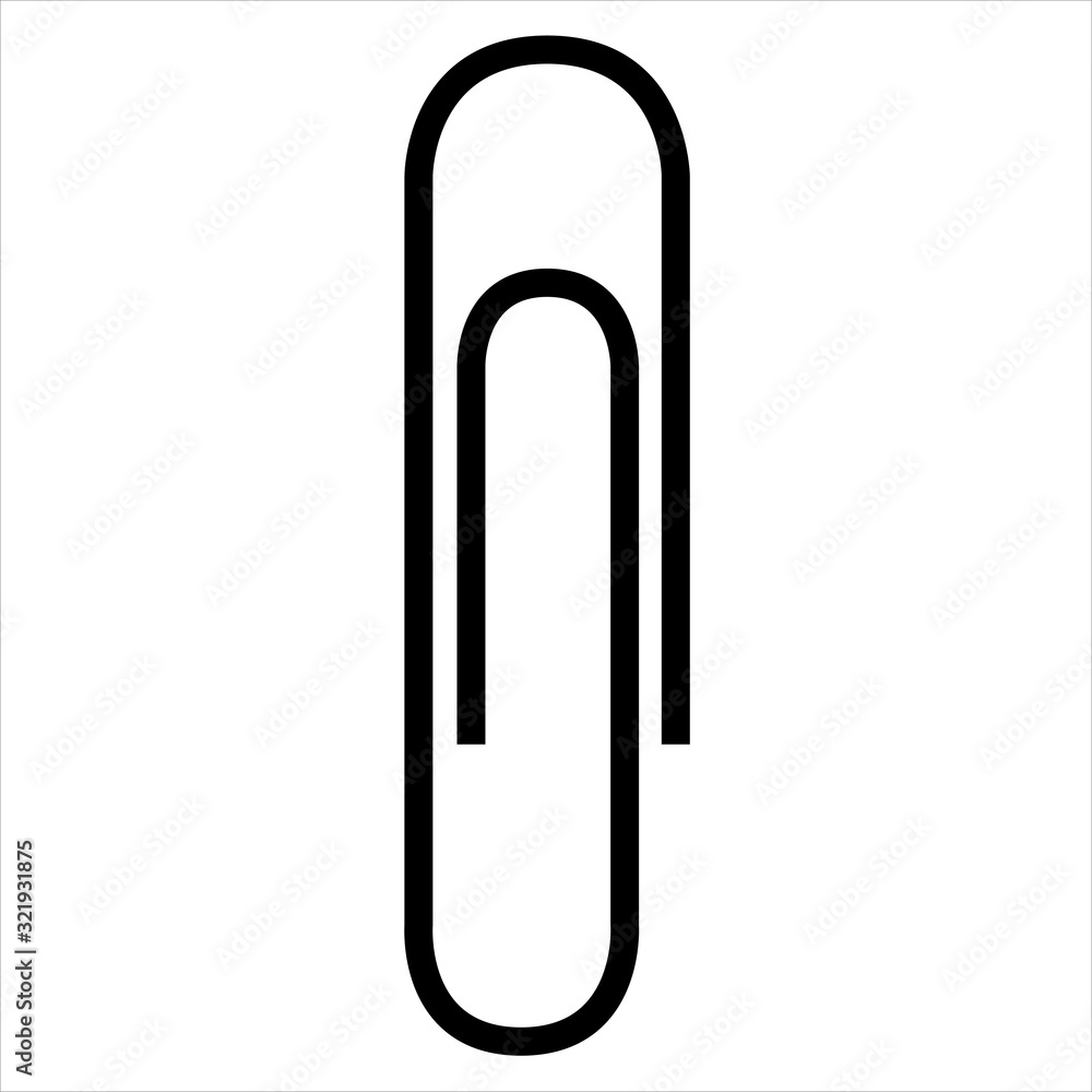 Paperclip Attachment Vector Illustration Icon Paperclip Attachment Vector Illustration Icon