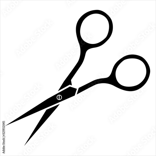 Hairstylist Hairdresser Scissors Vector Illustration Icon Symbol