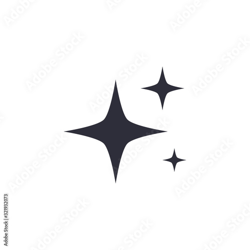 Clean stars Icon  Vector isolated flat design illustration