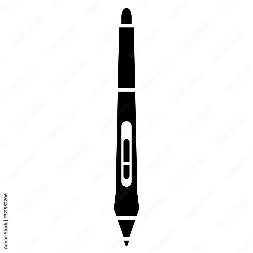 Digital Drawing Pen Vector Icon Illustration Symbol Digital Drawing Pen Vector Icon Illustration Symbol