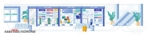 Commercial Airport Zone with Duty Free Stores.