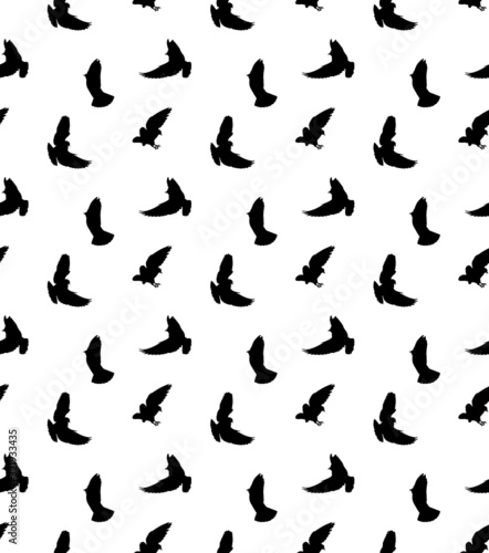 dove background Seamless. Pigeon background vector black