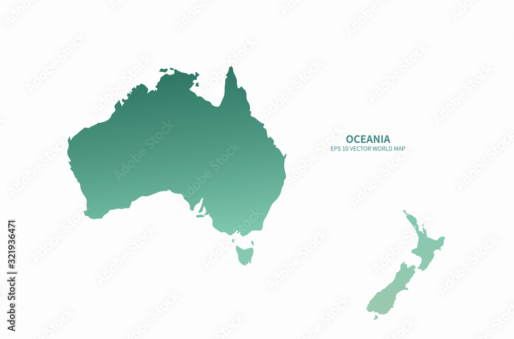 graphic vector of australia map. oceania country map. 
