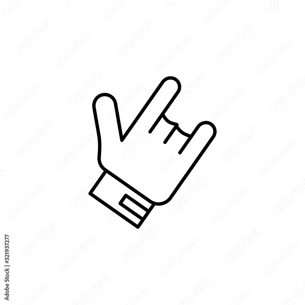 Thumb glove bowling icon. Simple line, outline vector elements of prize icons for ui and ux, website or mobile application Thumb glove bowling icon. Simple line, outline vector elements of prize icons for ui and ux, website or mobile application