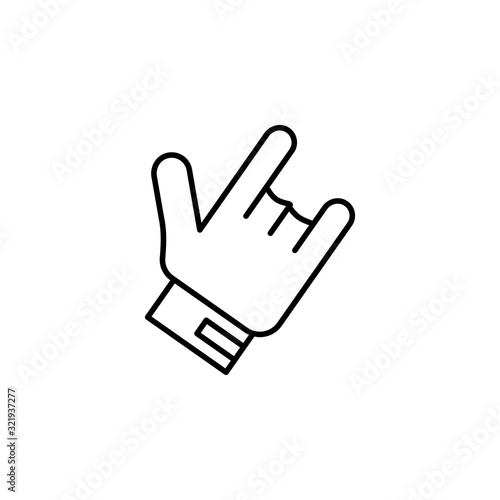 Thumb glove bowling icon. Simple line, outline vector elements of prize icons for ui and ux, website or mobile application