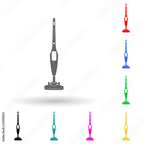 manual vacuum cleaner multi color style icon. Simple glyph, flat vector of electro icons for ui and ux, website or mobile application