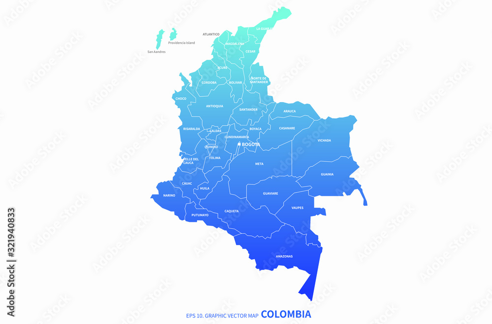 Graphic Vector Map Of Colombia Colombia Map Of South America Country 1000 F 321940833 529EkjMX3szwsneC5TpHkFmiLV1aCXW7 