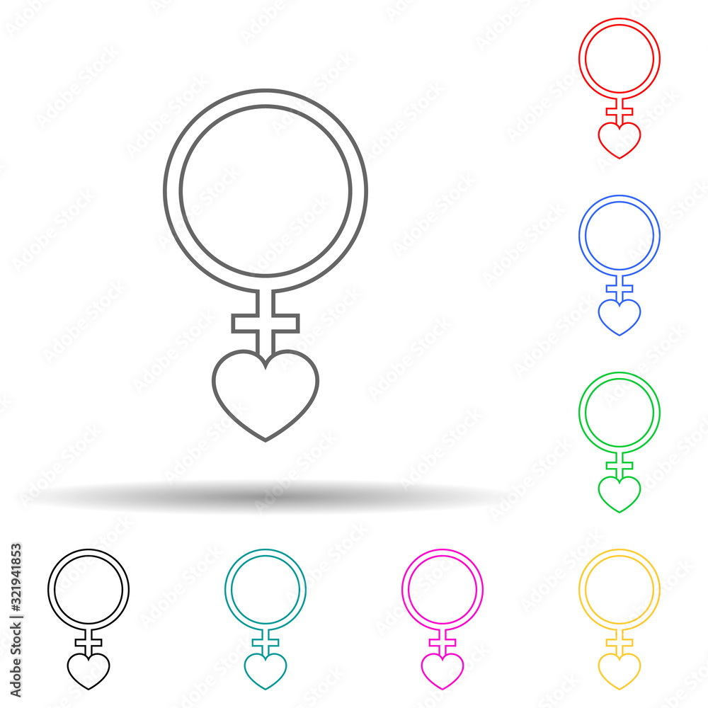 bracelet with heart multi color style icon. Simple thin line, outline vector of valentine icons for ui and ux, website or mobile application bracelet with heart multi color style icon. Simple thin line, outline vector of valentine icons for ui and ux, website or mobile application