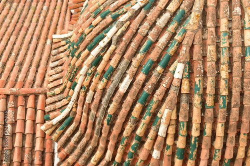 A colorful roof