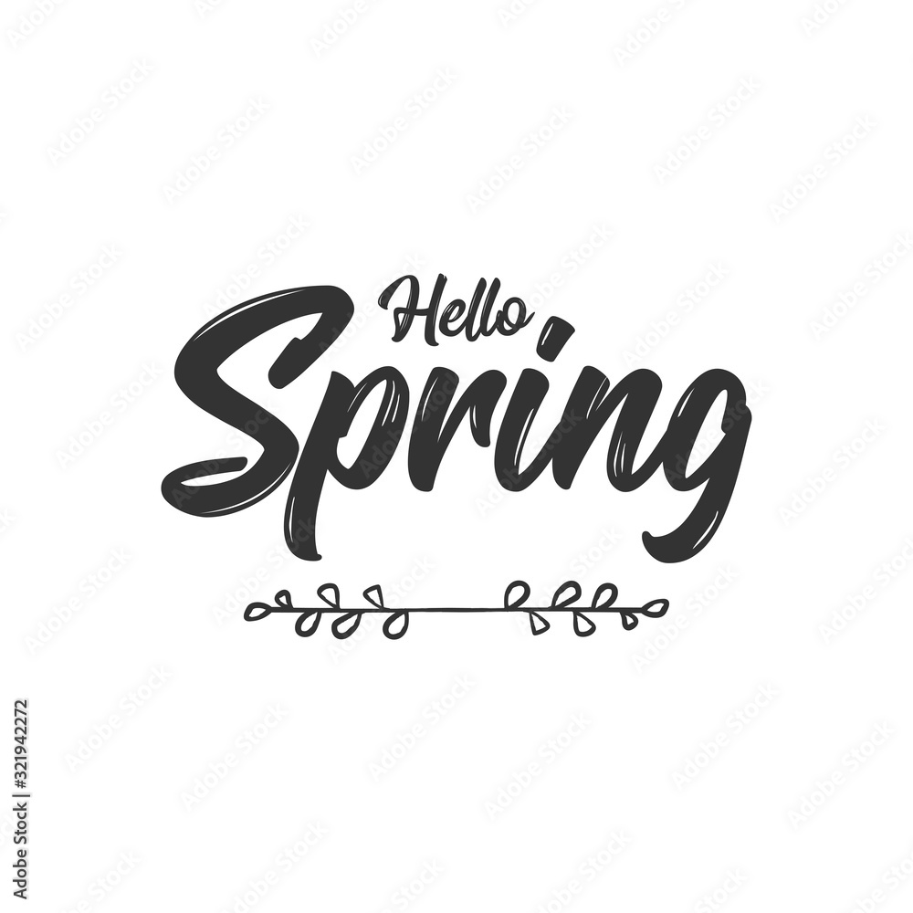 Hello Spring Vector Illustration Template Design Hello Spring Vector Illustration Template Design