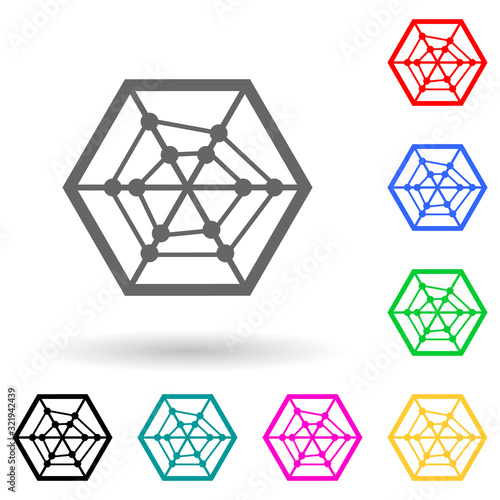 web diagram multi color style icon. Simple glyph, flat vector of finance icons for ui and ux, website or mobile application