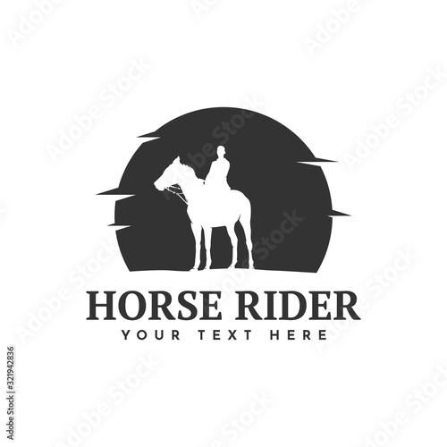 Horse logo with people