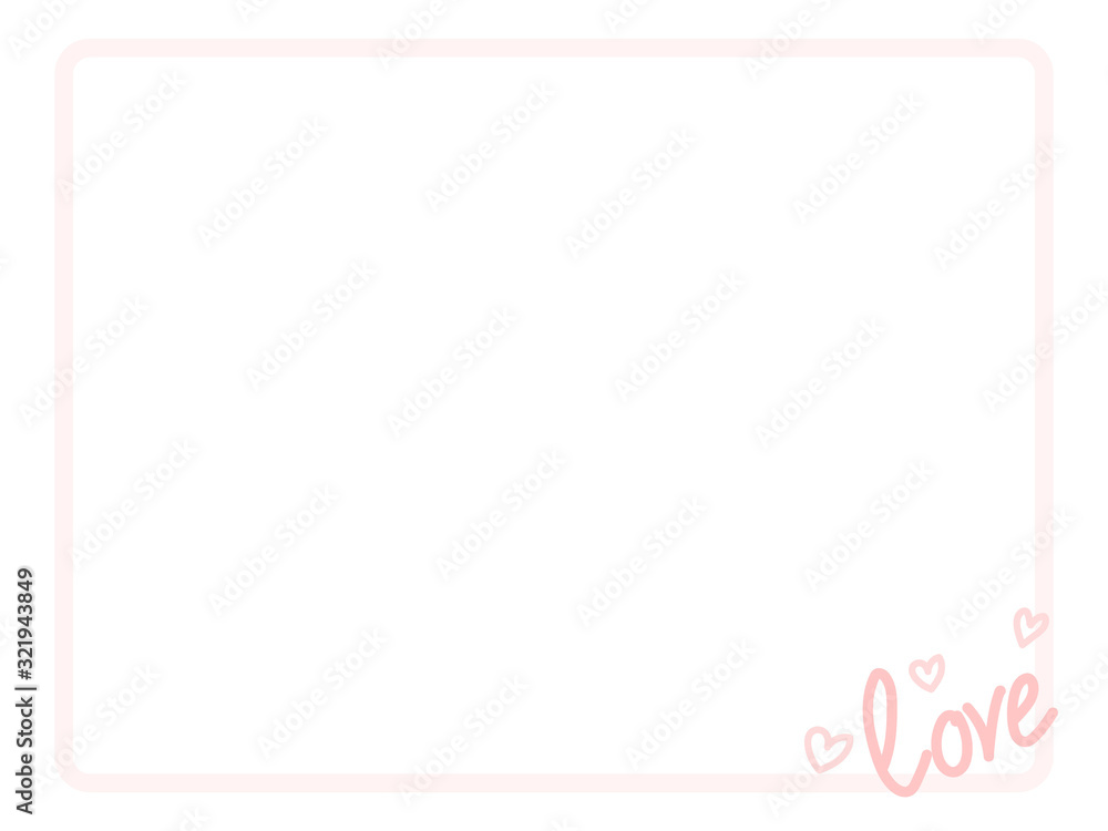 Template for postcard. Pink frame on a white background Template for postcard. Pink frame on a white background