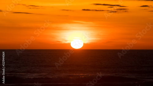 sunset over the atalantic ocean in portugal