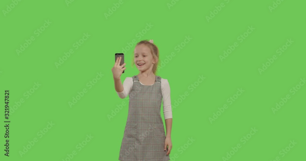 Cute girl doing selfie Cute girl doing selfie