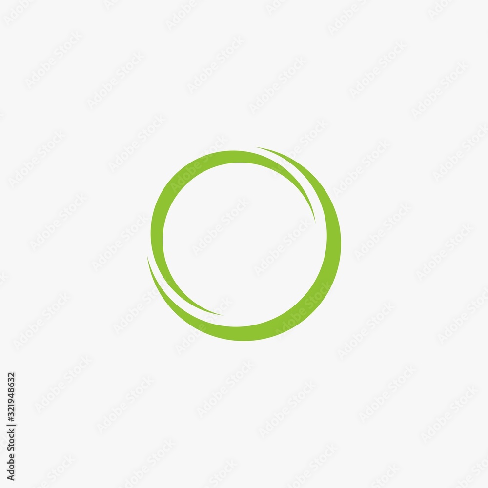 Circle green leaf logo design. Bio natural abstract vector. Circle leaves icon symbols. Circle green leaf logo design. Bio natural abstract vector. Circle leaves icon symbols.