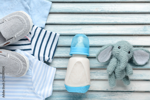 Bottle of milk for baby wit...