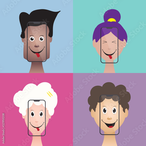 Selfie People Fun Boys Girls