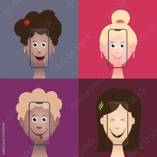 Selfie People Fun Boys Girls