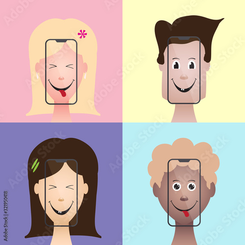 Selfie People Fun Boys Girls