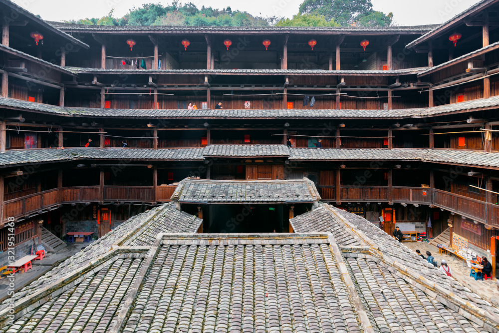 Obraz premium Earth buildings in Zhangzhou City, Fujian Province, China