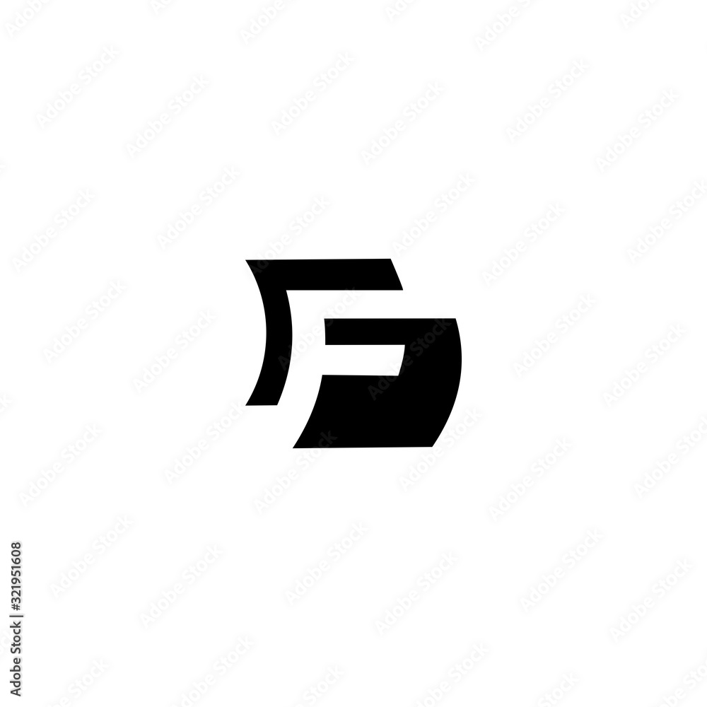 F creative logo design in black F creative logo design in black