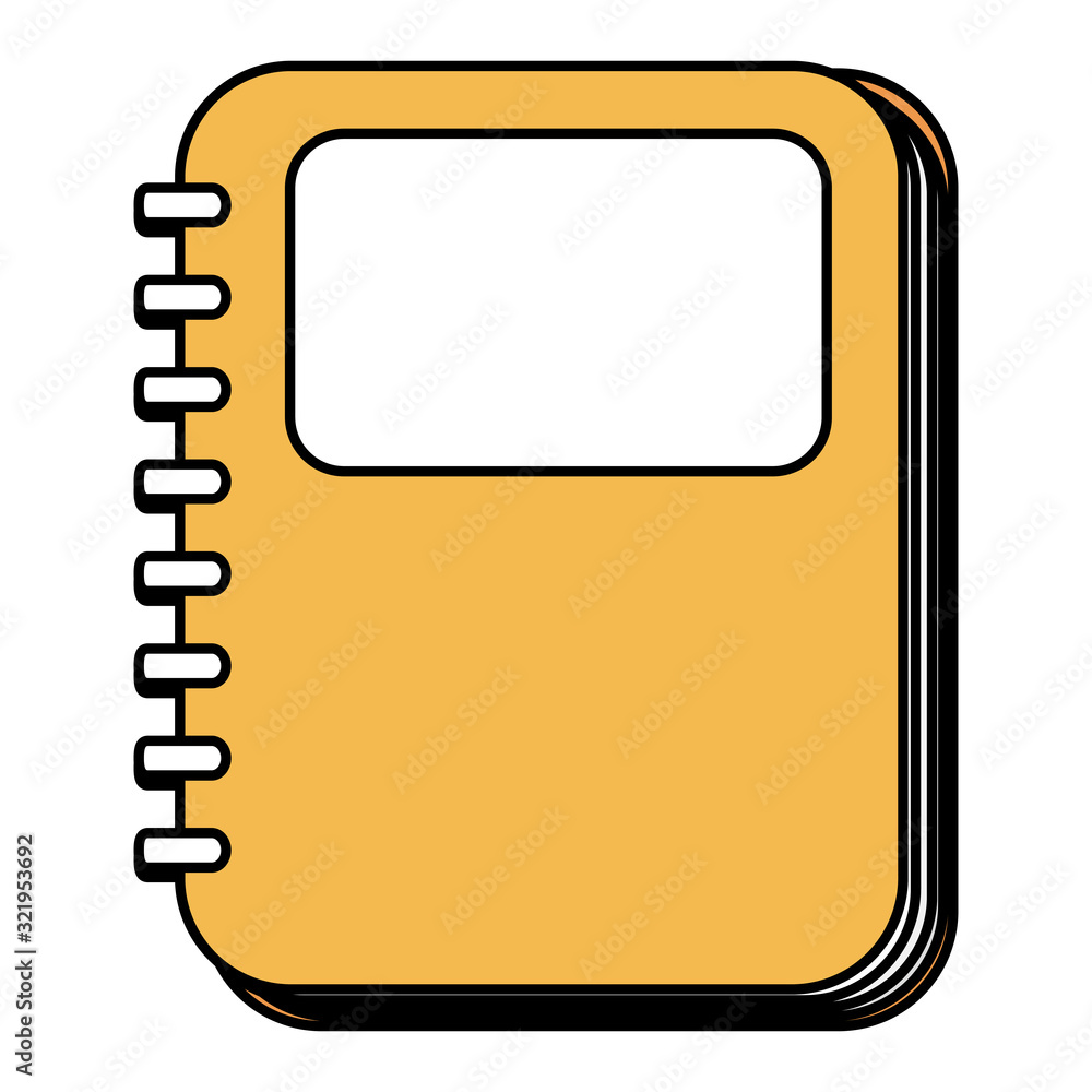 notebook schol supply isolated icon notebook schol supply isolated icon